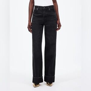 Madewell Low-Slung Baggy Jeans (Black)